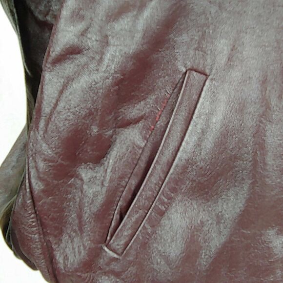 VTG Pace Uccello Maroon Leather Jacket Women's 10 - Picture 5 of 6